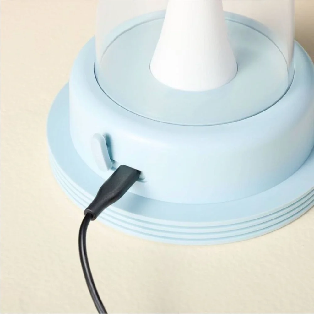Portable LED Table Lantern Light Blue - Hearth & Hand
